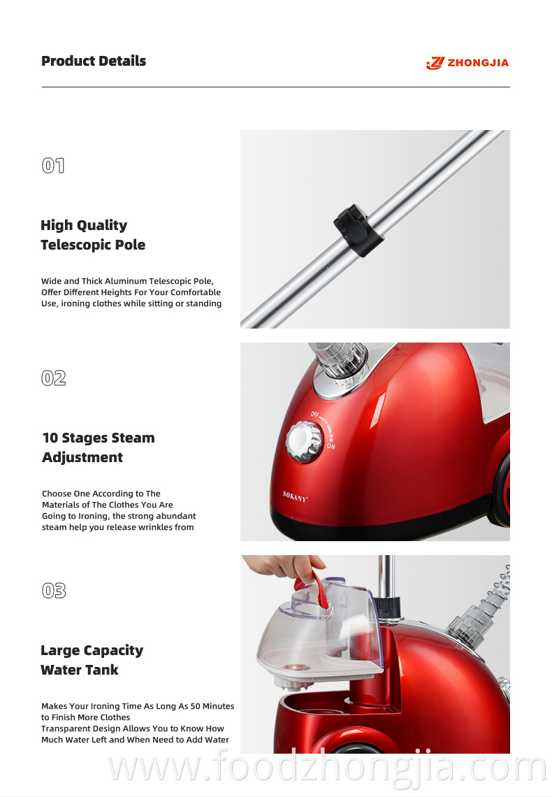 Electric Standing Home Appliance Garment Steamer for Clothes